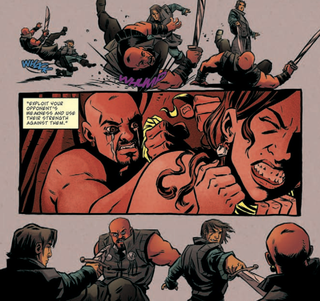 Illustration for article titled In this exclusive preview of Kill Shakespeare, Iago and Othello duke it out (again)
